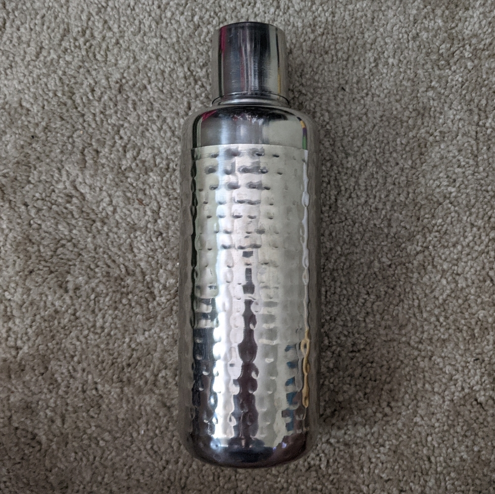Cocktail Shaker with Hammered Silver Finish